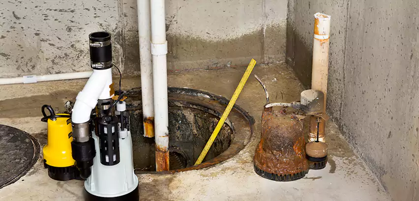 Installing Sump Pump in Finished Basement in Arlington Heights, IL